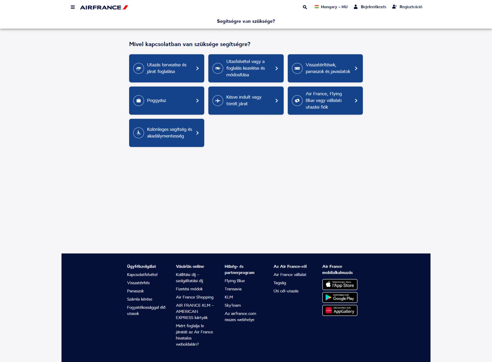 Air france ügyfélszolgálat