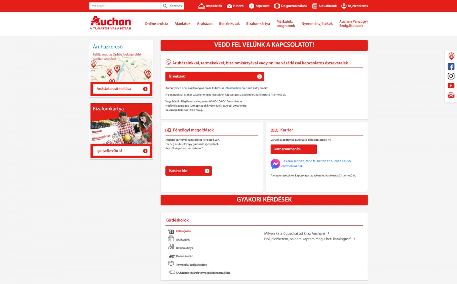 Auchan ügyfélszolgálat