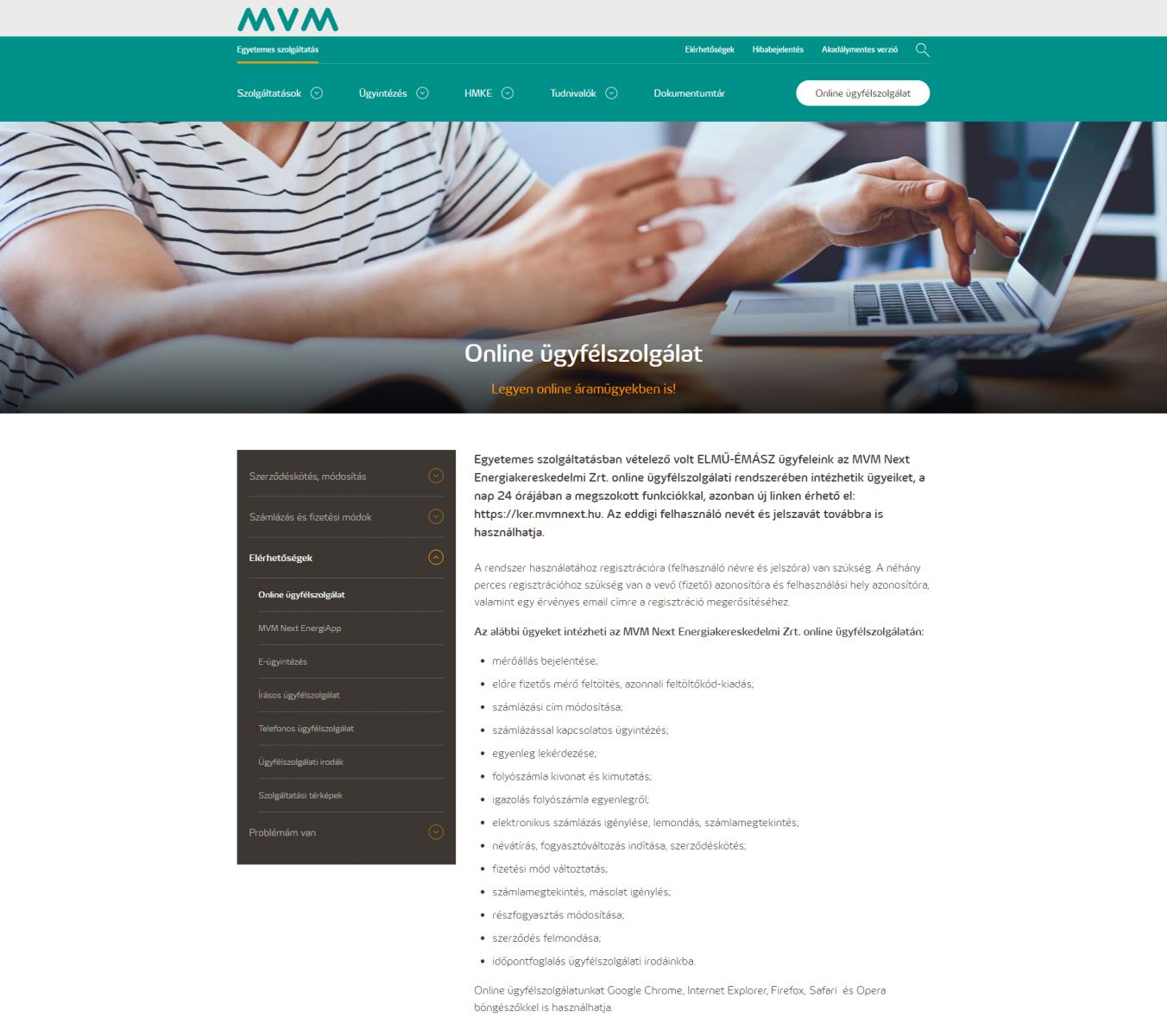 ELMŰ ügyfélszolgálat, telefonszám, email