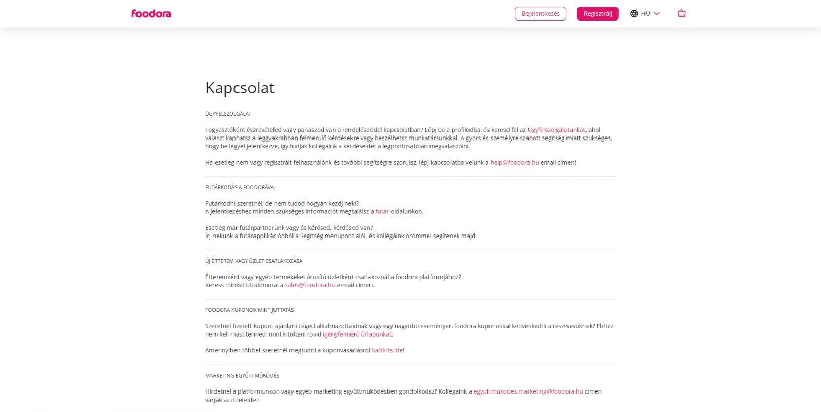 Foodpanda ügyfélszolgálat