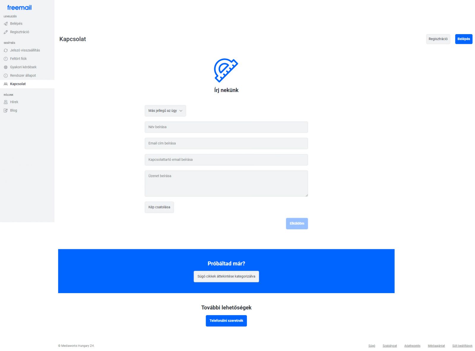 Freemail ügyfélszolgálat telefonszám